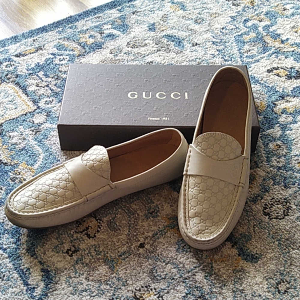 White Gucci Loafers